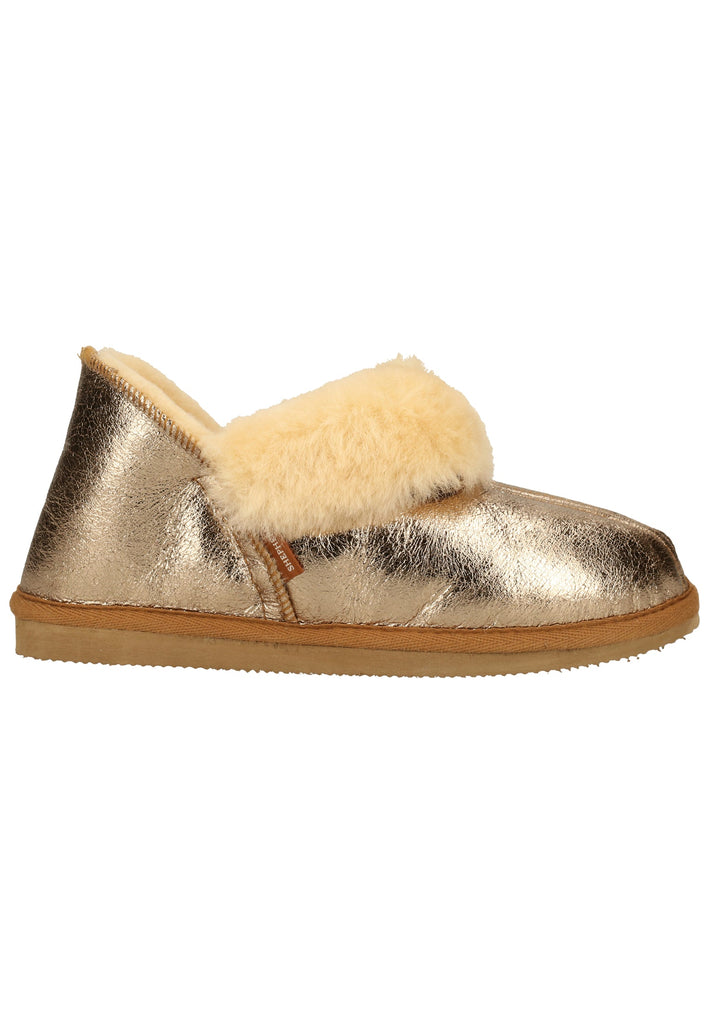 Shepherd Hausschuhe Leder Gold