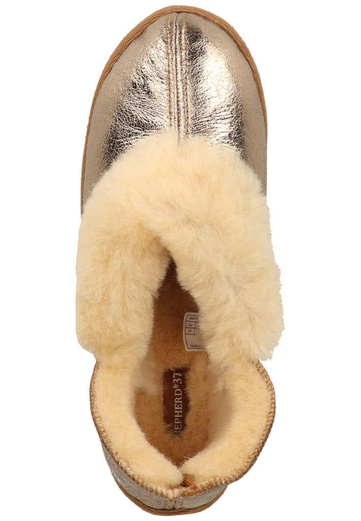 Shepherd Hausschuhe Leder Gold