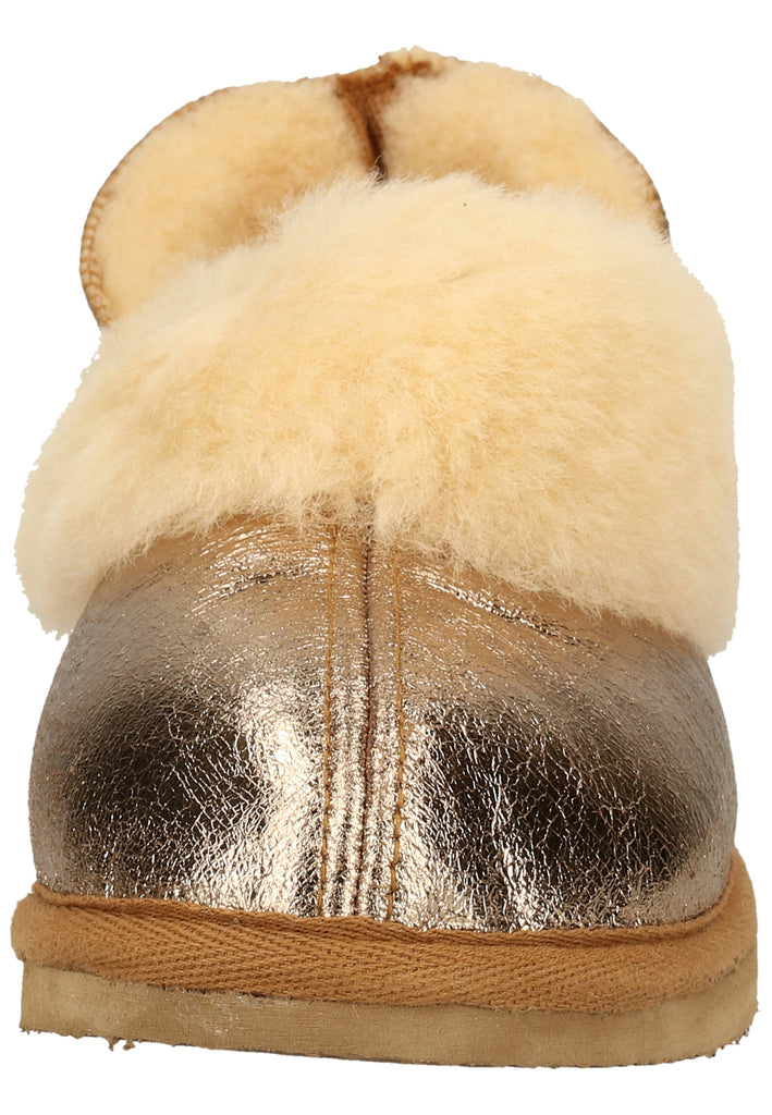 Shepherd Hausschuhe Leder Gold