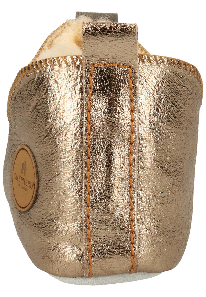 Shepherd Hausschuhe Leder Gold Warmfutter