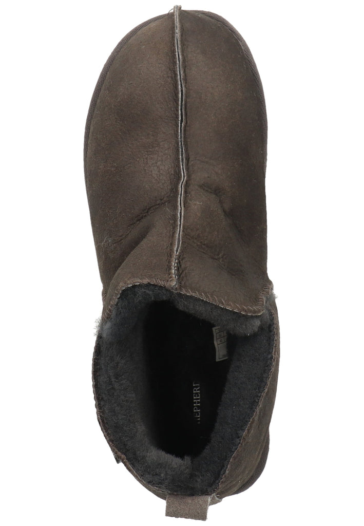 Shepherd Hausschuhe Leder Grau