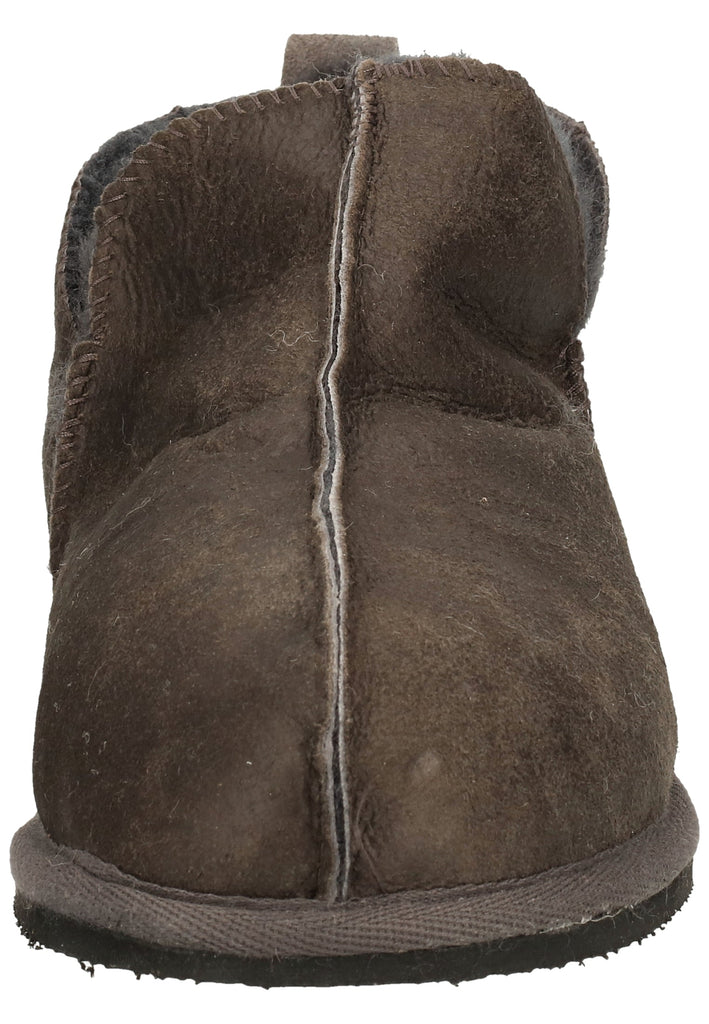 Shepherd Hausschuhe Leder Grau