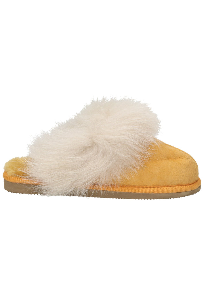 Shepherd Hausschuhe Leder Mustard Warmfutter