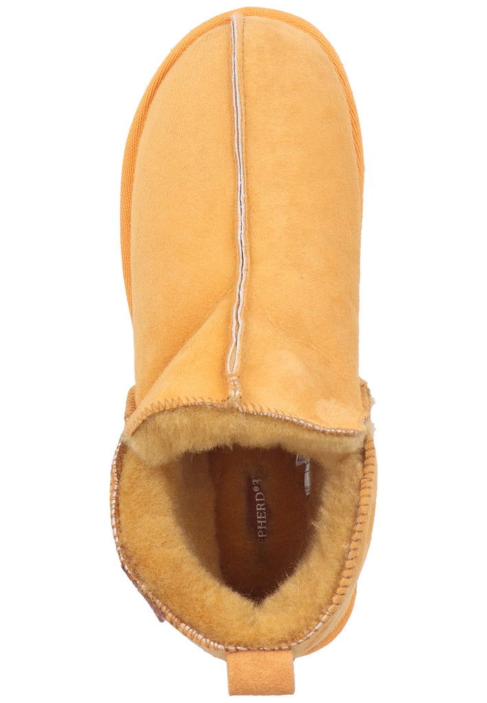 Shepherd Hausschuhe Leder Mustard Warmfutter