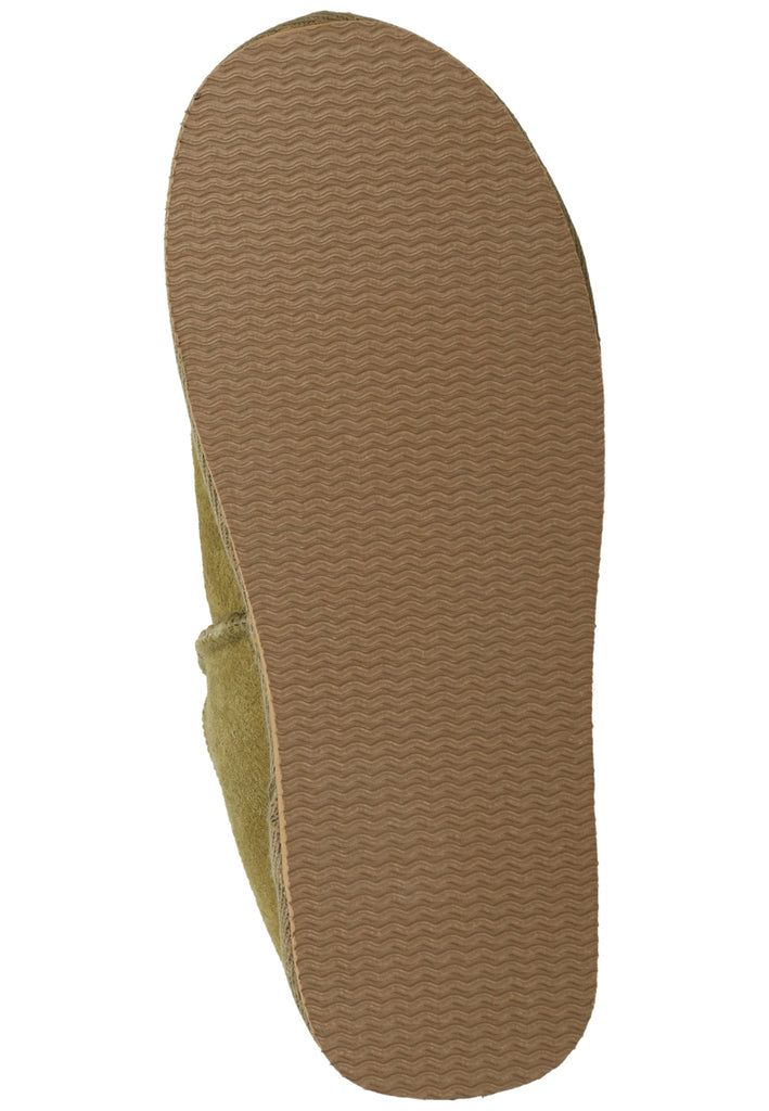 Shepherd Hausschuhe Leder Olive Warmfutter
