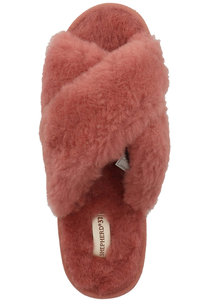 Shepherd Hausschuhe Leder Rot