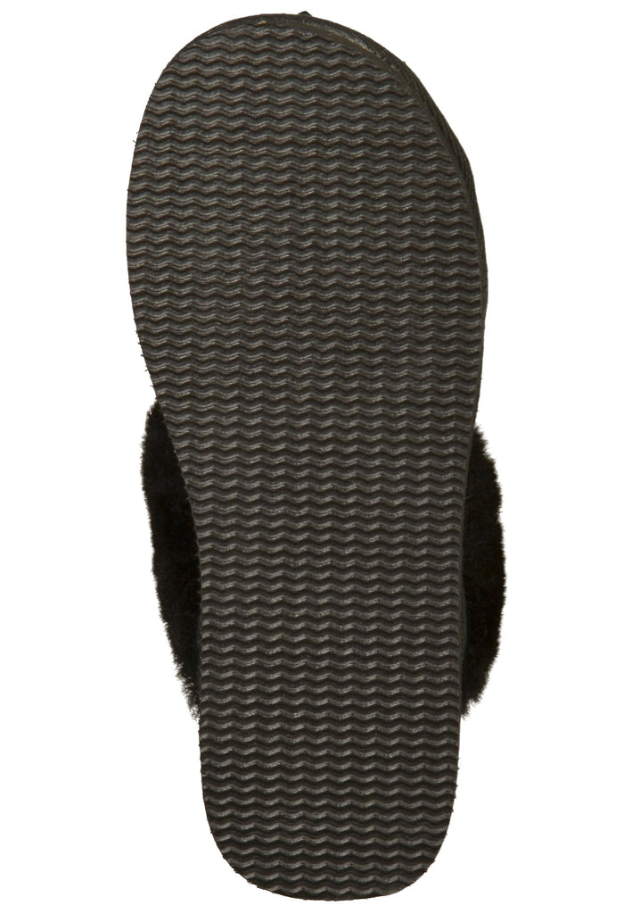 Shepherd Hausschuhe Leder Schwarz