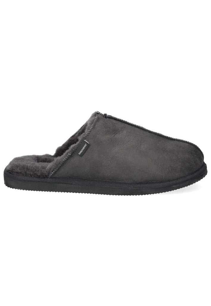 Shepherd Hausschuhe Leder Schwarz Warmfutter