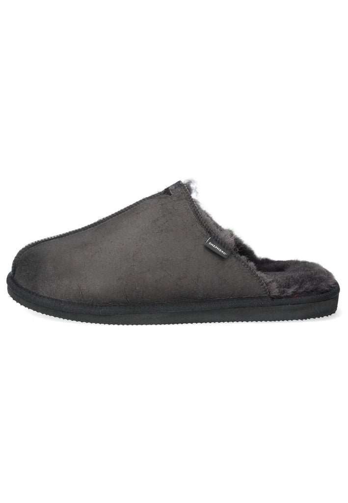 Shepherd Hausschuhe Leder Schwarz Warmfutter