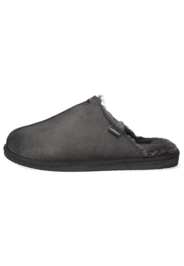 Shepherd Hausschuhe Leder Schwarz Warmfutter