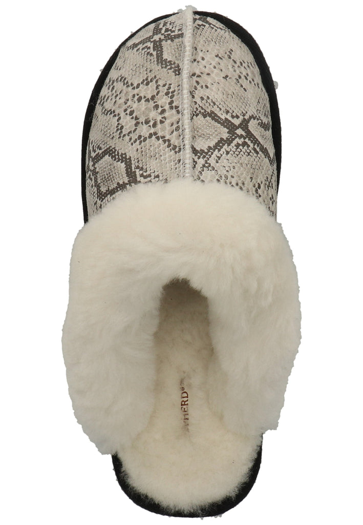 Shepherd Hausschuhe Leder Weiß