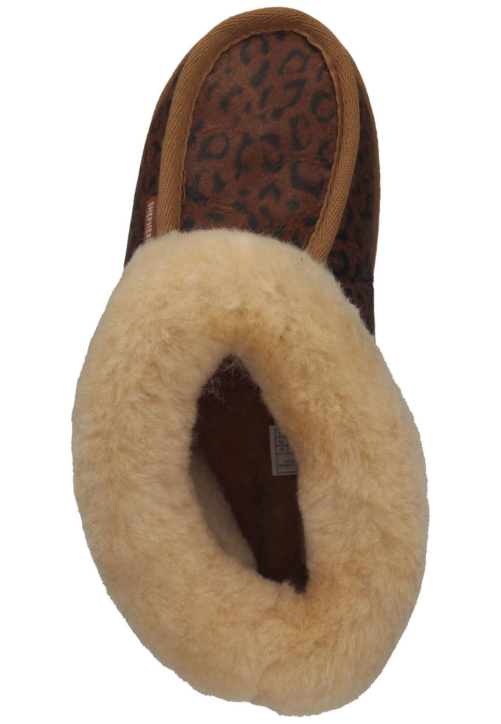 Shepherd Hausschuhe Schurwolle Kastanie Warmfutter