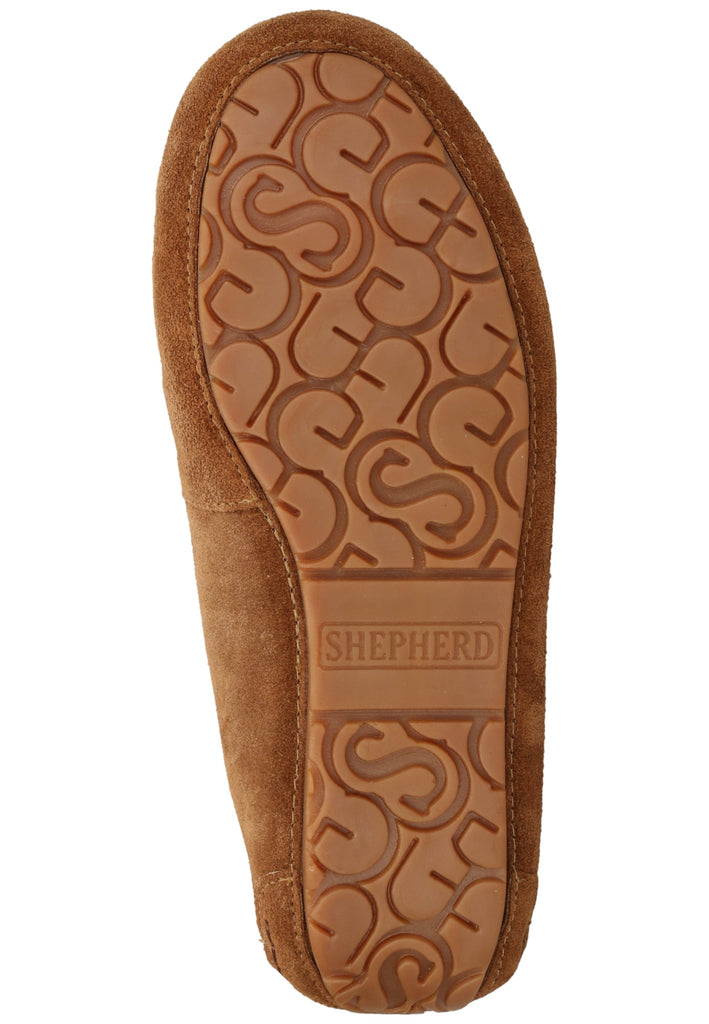 Shepherd Hausschuhe Veloursleder Braun