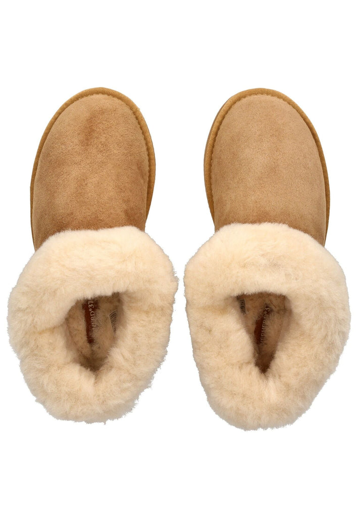 Shepherd Hausschuhe Veloursleder Chestnut Warmfutter