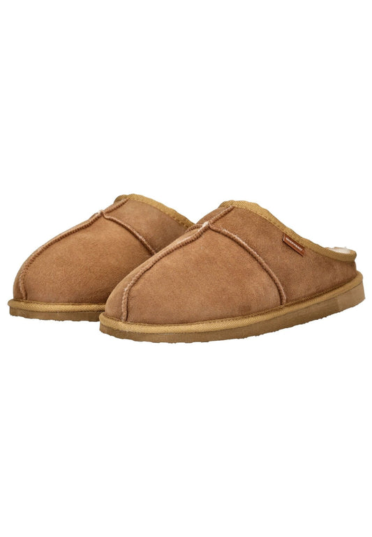 Shepherd Hausschuhe Veloursleder Chestnut Warmfutter