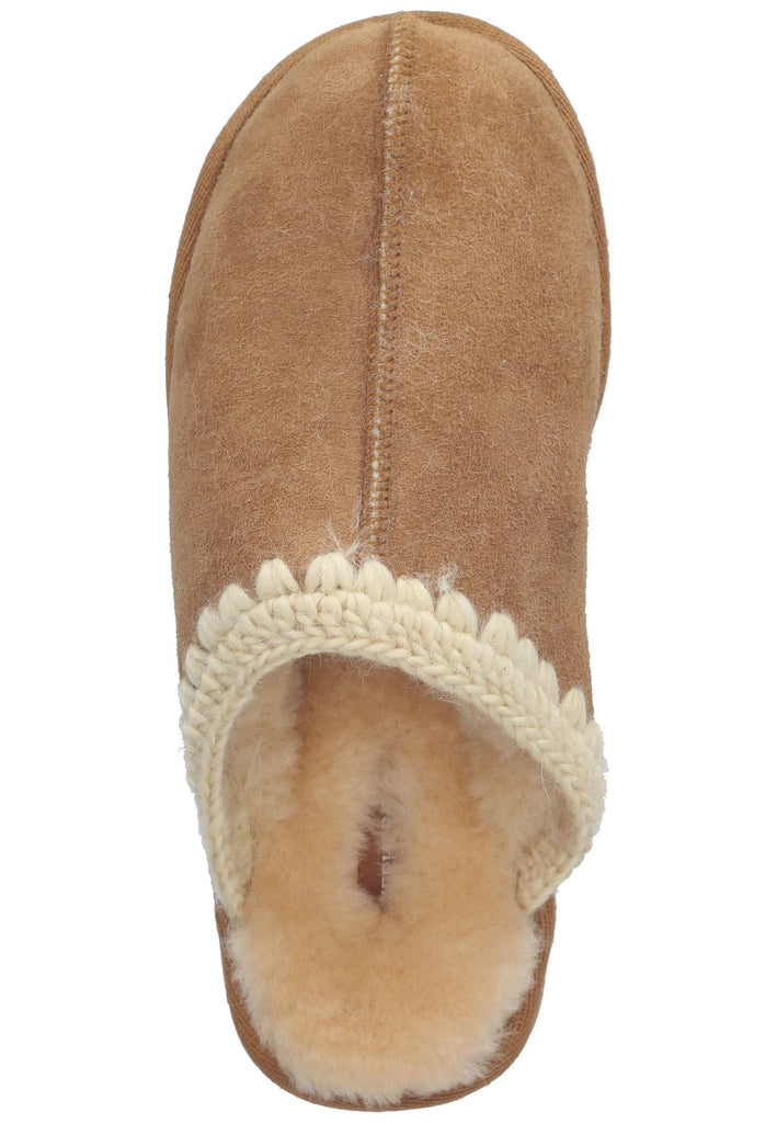 Shepherd Hausschuhe Veloursleder Kastanie Warmfutter