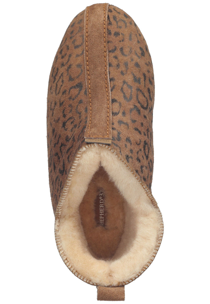 Shepherd Hausschuhe Veloursleder Kastanie Warmfutter