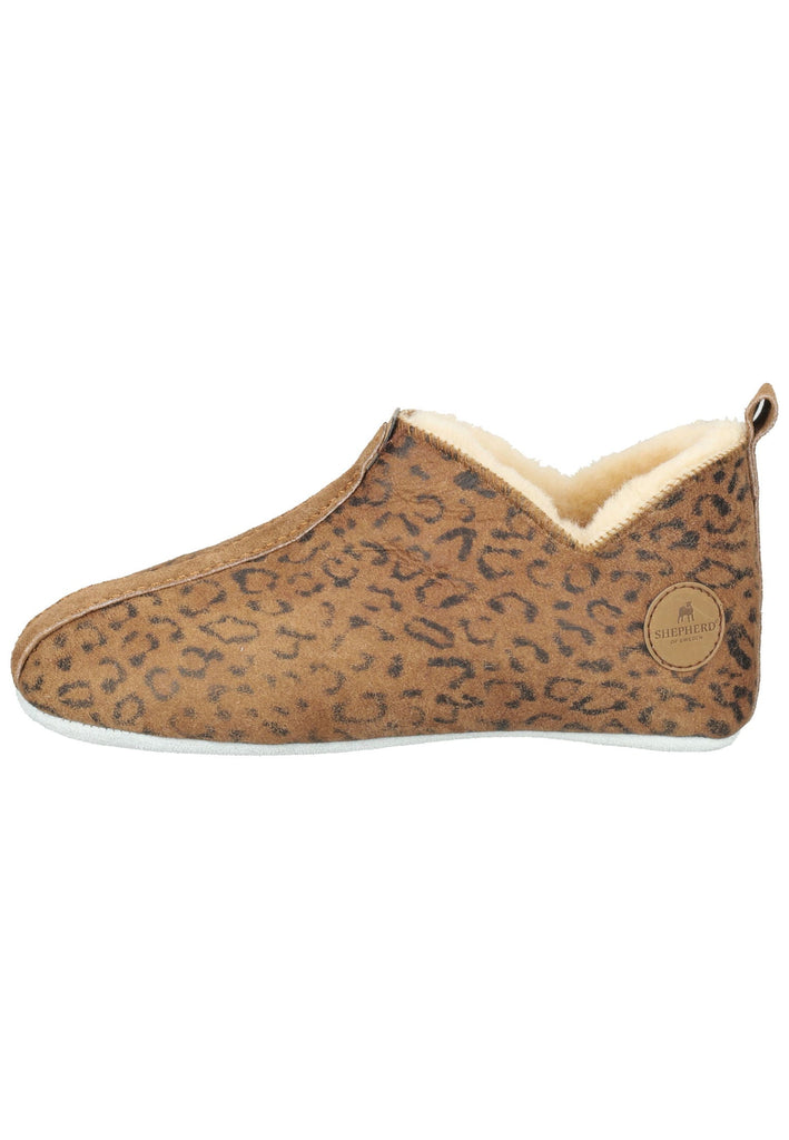 Shepherd Hausschuhe Veloursleder Kastanie Warmfutter