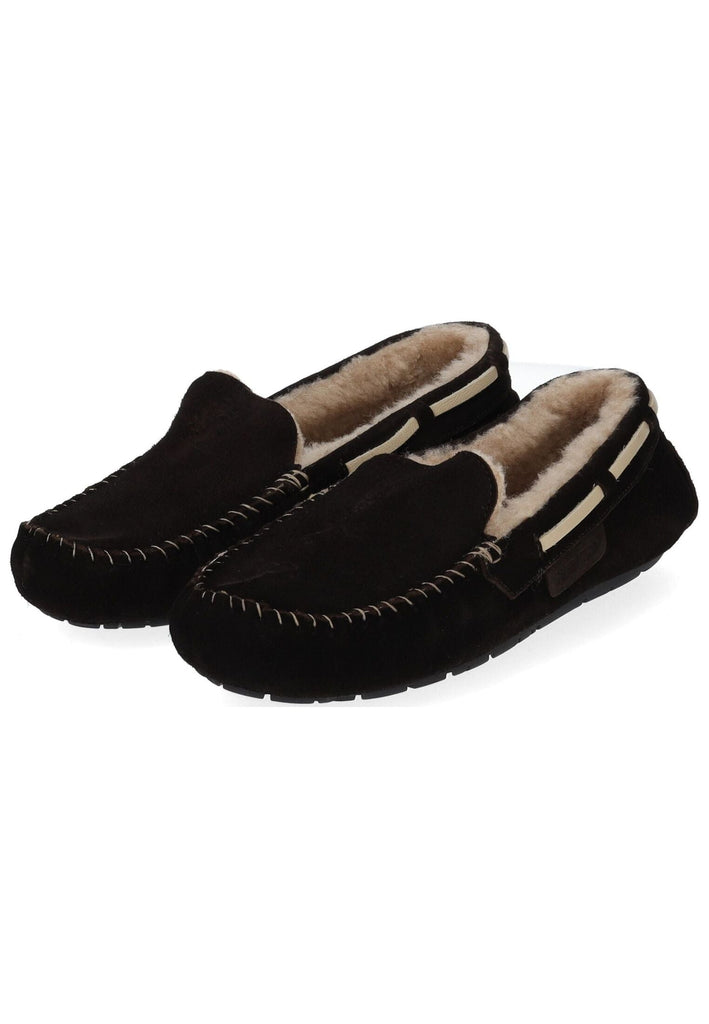 Shepherd Hausschuhe Veloursleder Moro Warmfutter