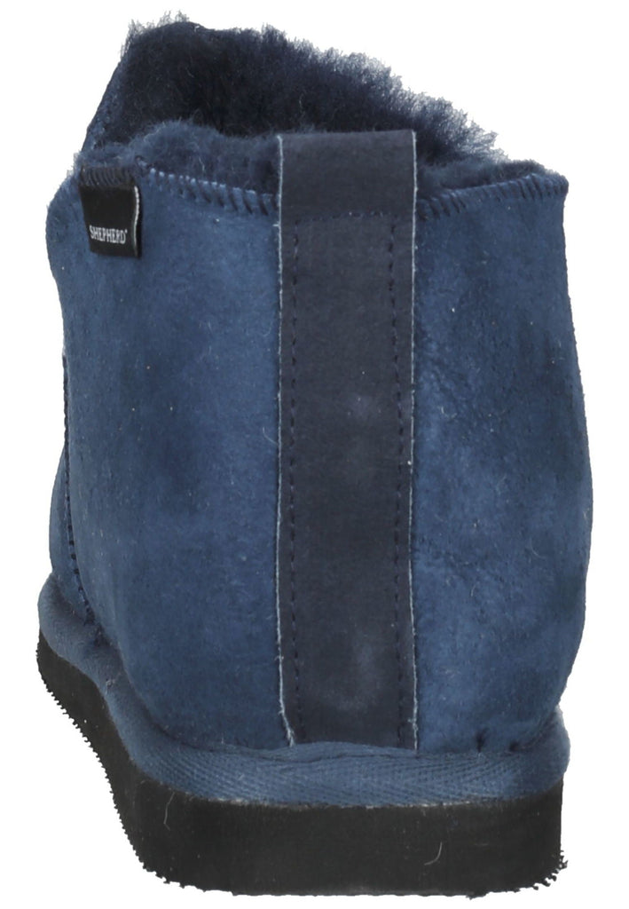 Shepherd Hausschuhe Veloursleder Navy Warmfutter