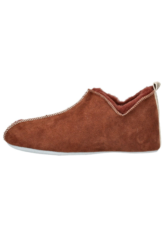 Shepherd Hausschuhe Veloursleder Rot Warmfutter