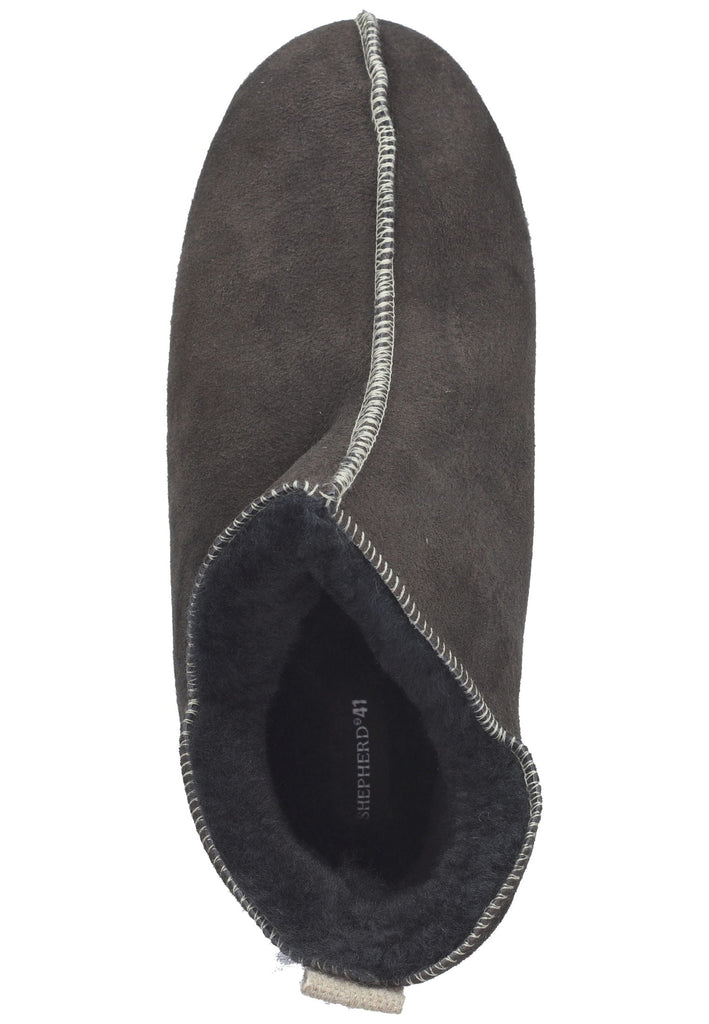 Shepherd Hausschuhe Veloursleder Schwarz Warmfutter