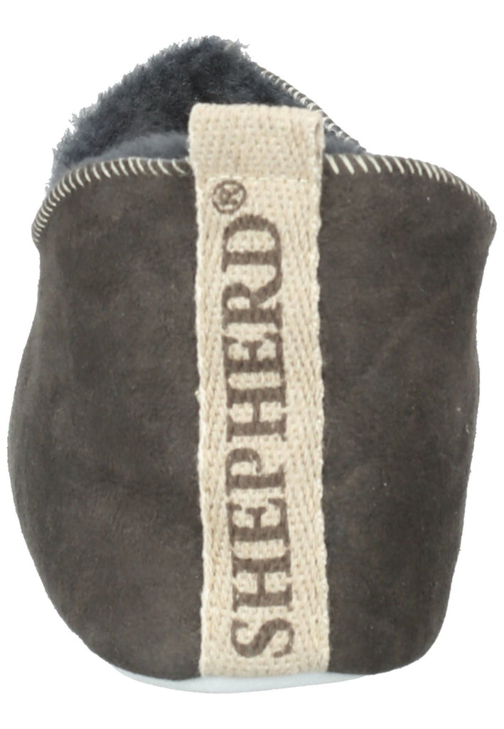 Shepherd Hausschuhe Veloursleder Schwarz Warmfutter