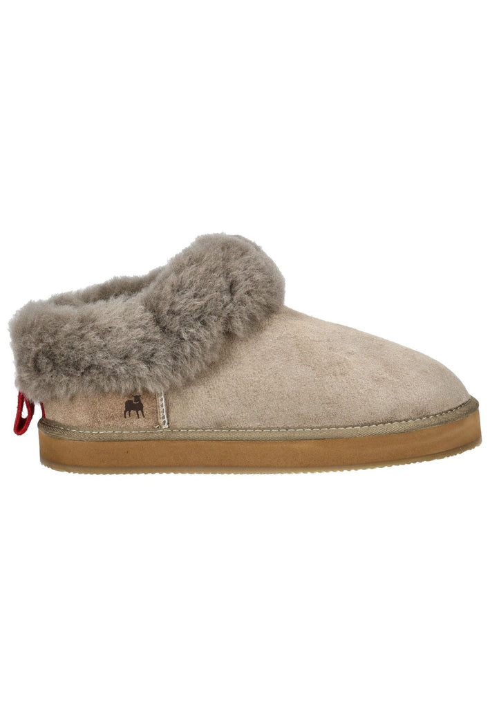 Shepherd Hausschuhe Veloursleder Stone Warmfutter