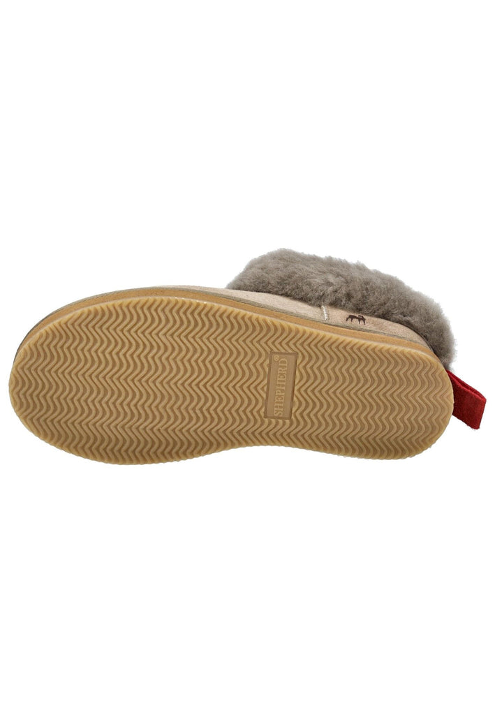 Shepherd Hausschuhe Veloursleder Stone Warmfutter