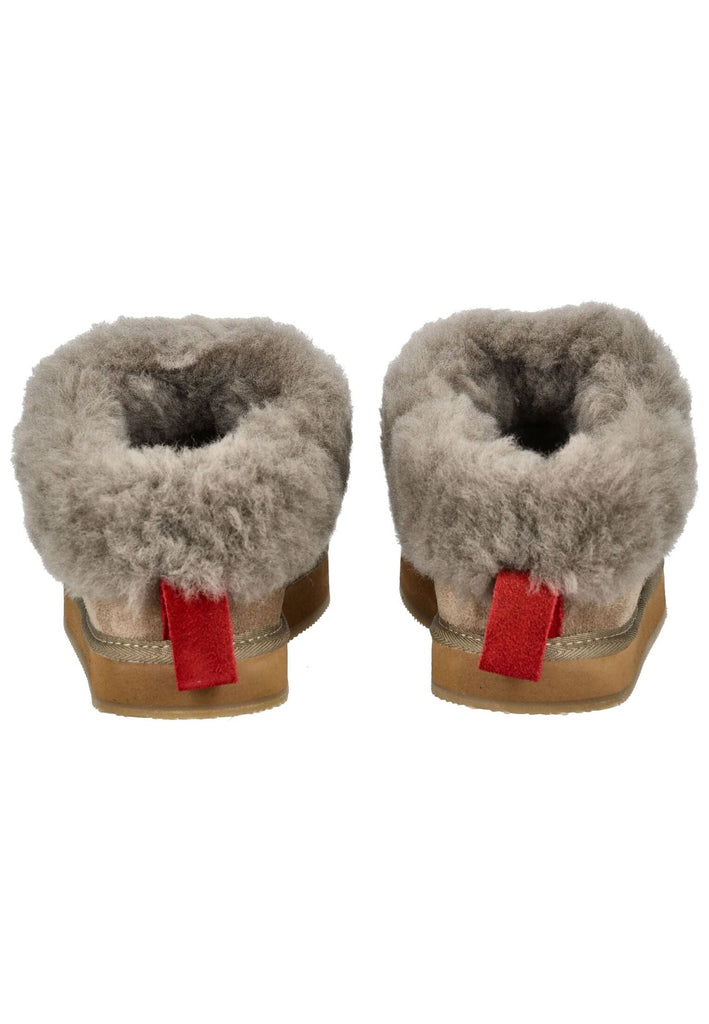 Shepherd Hausschuhe Veloursleder Stone Warmfutter