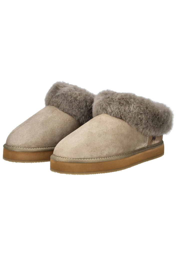Shepherd Hausschuhe Veloursleder Stone Warmfutter