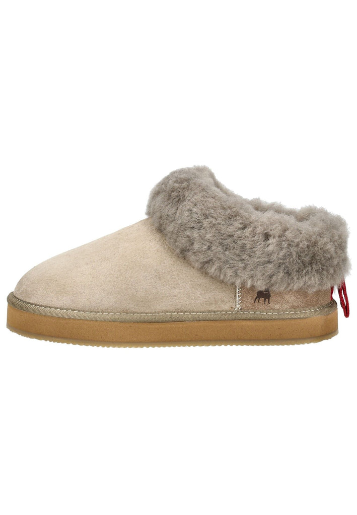 Shepherd Hausschuhe Veloursleder Stone Warmfutter