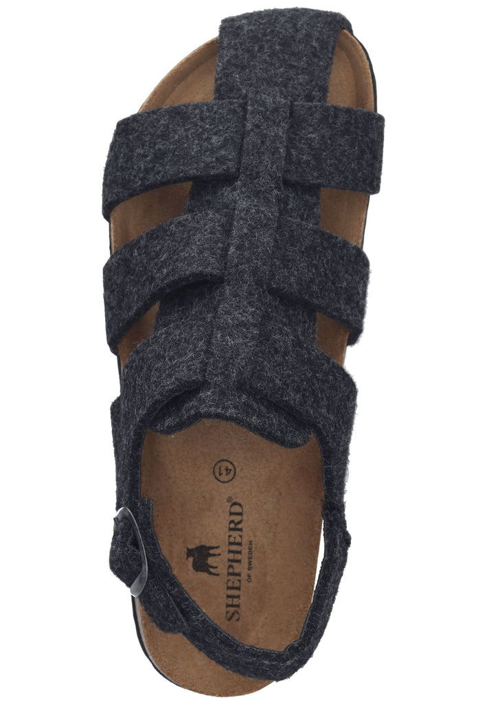 Shepherd Hausschuhe Wolle Asphalt