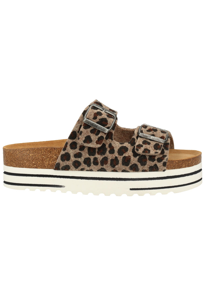 Shepherd Hausschuhe Wolle Leopard