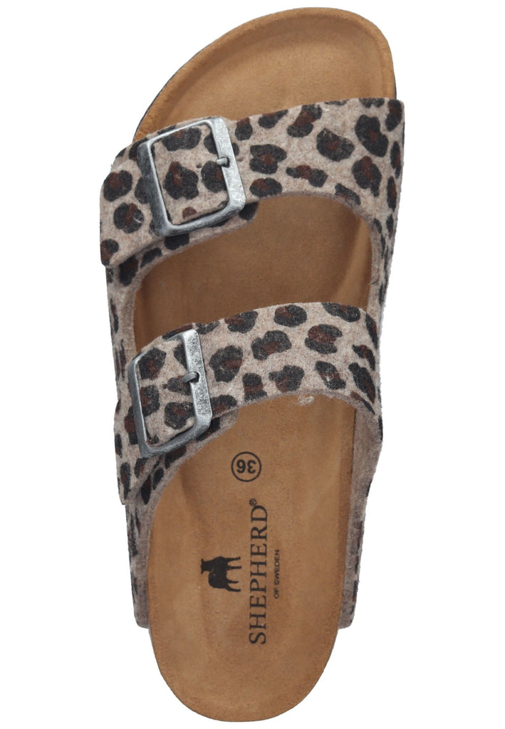 Shepherd Hausschuhe Wolle Leopard