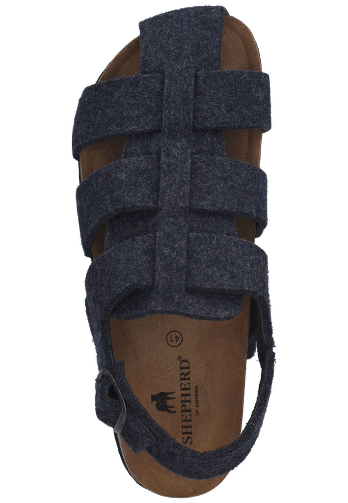 Shepherd Hausschuhe Wolle Navy