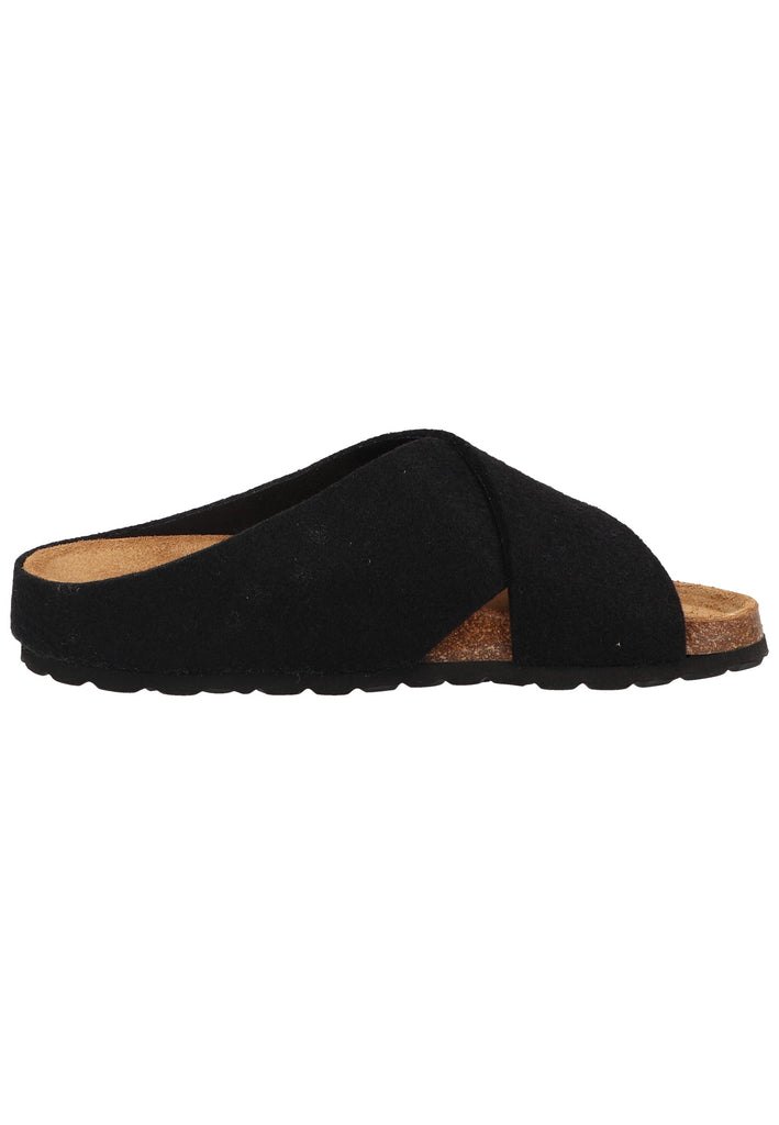 Shepherd Hausschuhe Wolle Schwarz