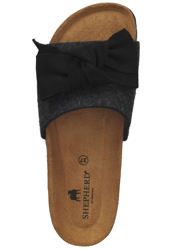 Shepherd Hausschuhe Wolle Schwarz