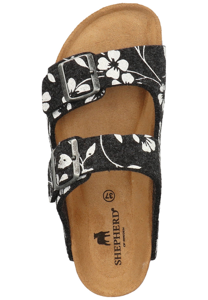 Shepherd Hausschuhe Wolle Schwarz