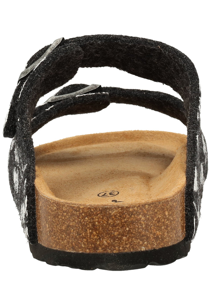 Shepherd Hausschuhe Wolle Schwarz