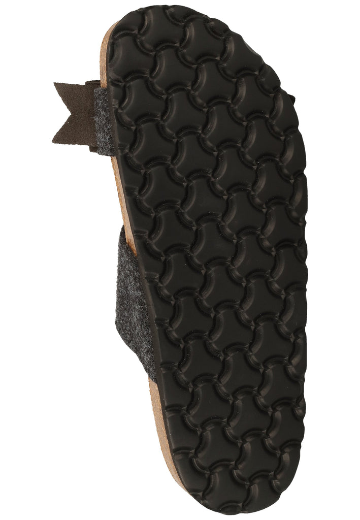 Shepherd Hausschuhe Wolle Schwarz/Grau