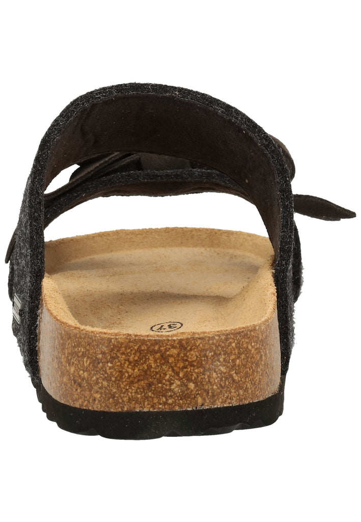 Shepherd Hausschuhe Wolle Schwarz/Grau