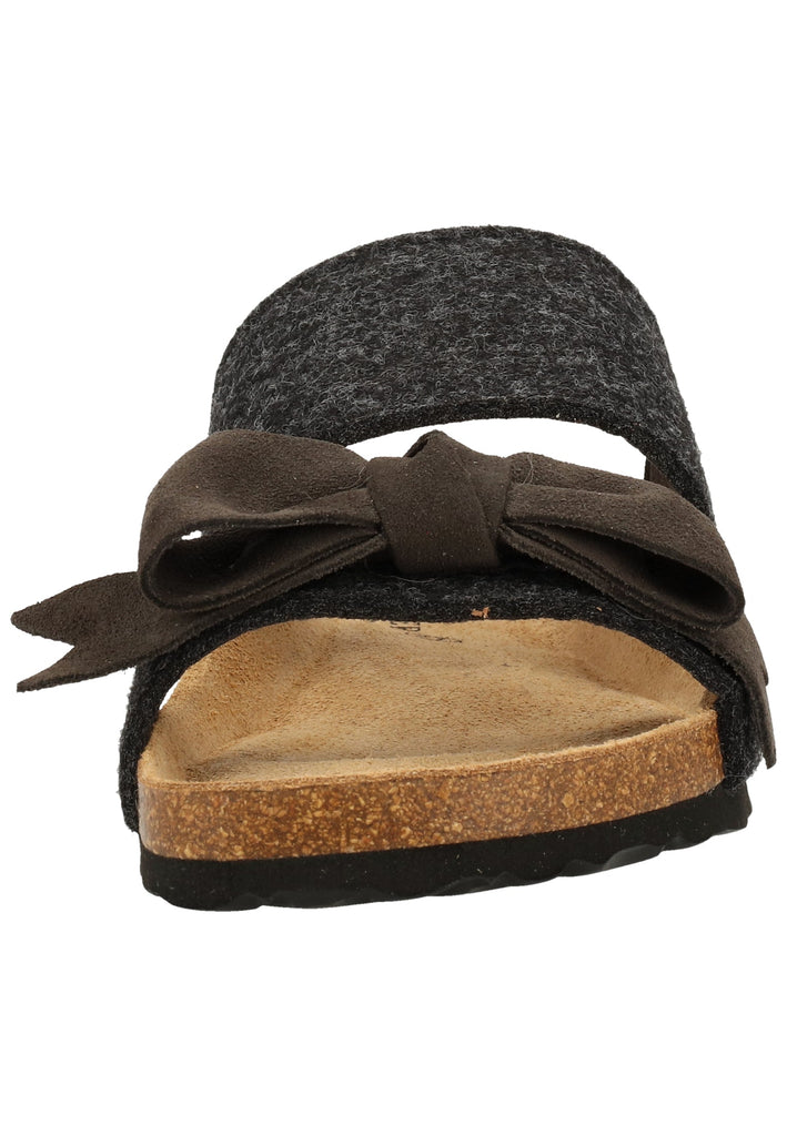 Shepherd Hausschuhe Wolle Schwarz/Grau