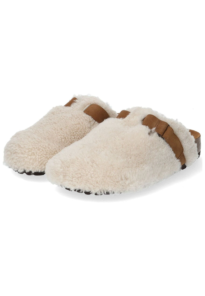 Shepherd Pantoletten Lammfell Creme Warmfutter
