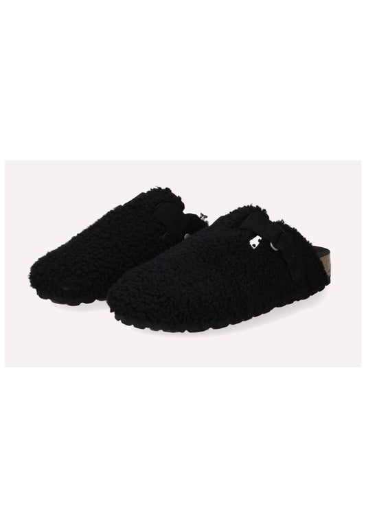 Shepherd Pantoletten Lammfell Schwarz Warmfutter