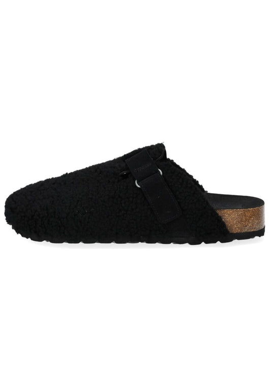Shepherd Pantoletten Lammfell Schwarz Warmfutter
