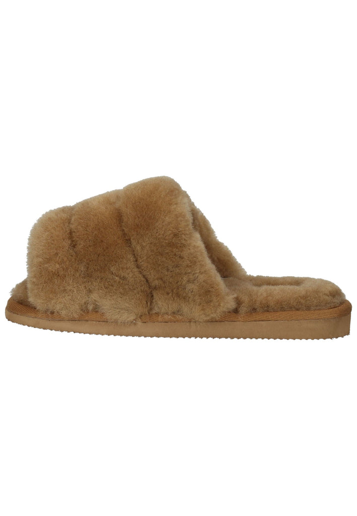 Pantoletten Shepherd Hausschuhe Lammfell Chestnut
