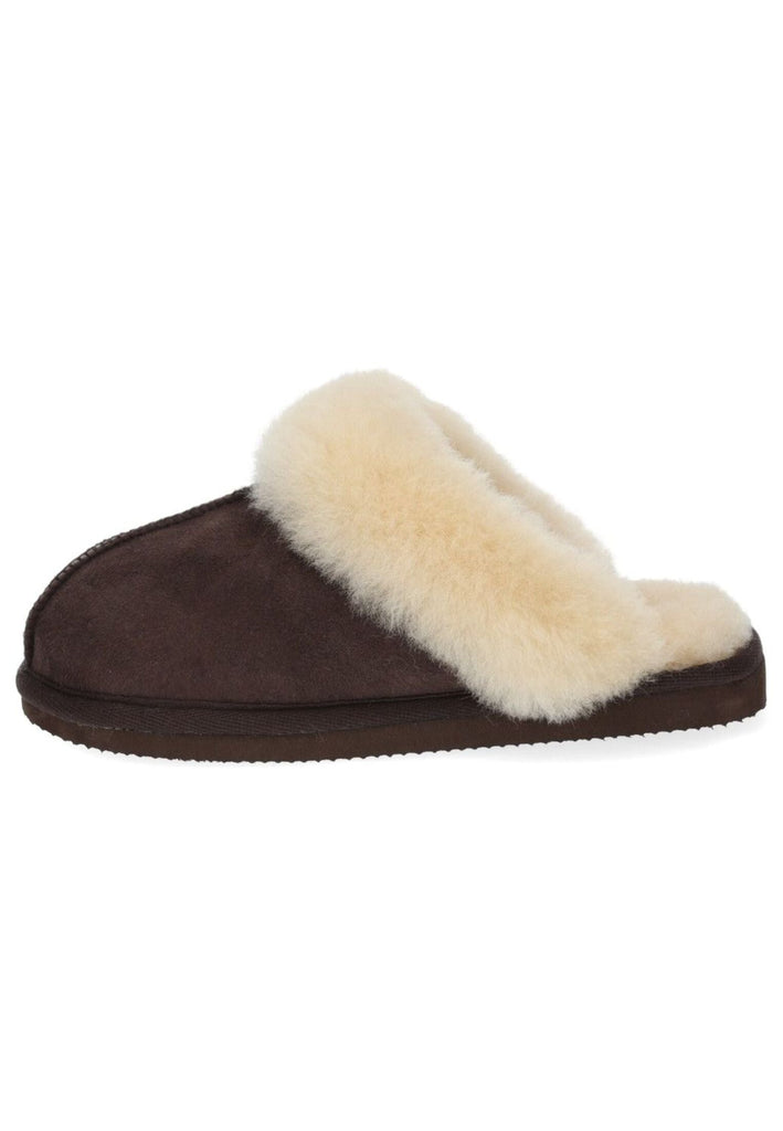 Pantoletten Shepherd Hausschuhe Lammfell Moro Warmfutter