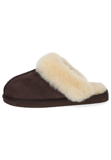 Pantoletten Shepherd Hausschuhe Lammfell Moro Warmfutter