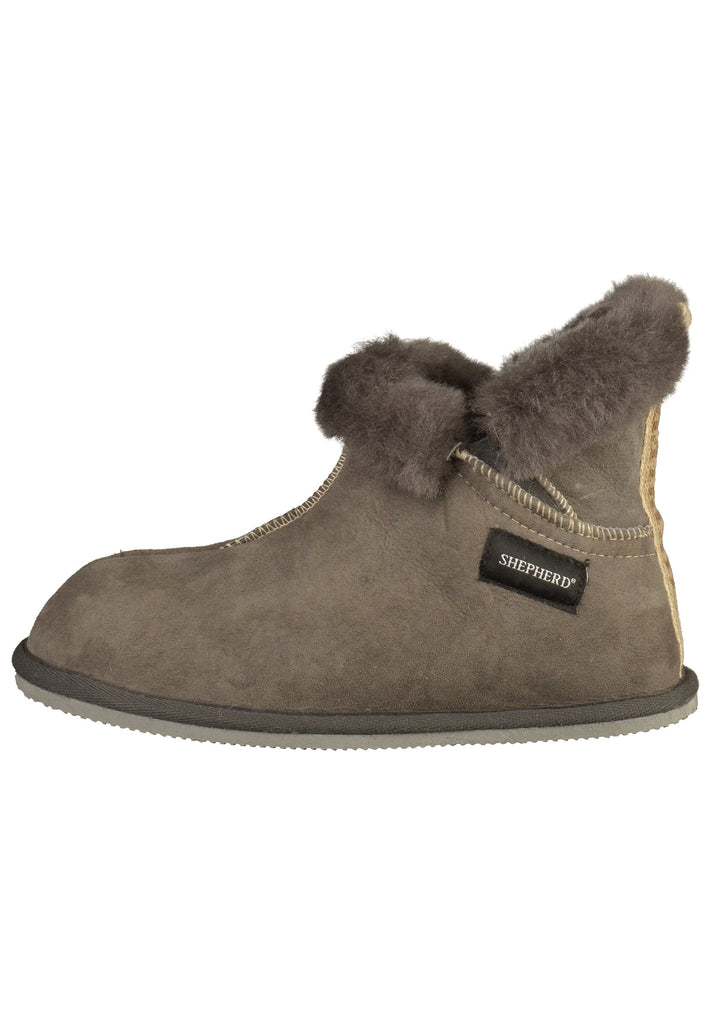 Pantoletten Shepherd Hausschuhe Leder Asphalt Warmfutter